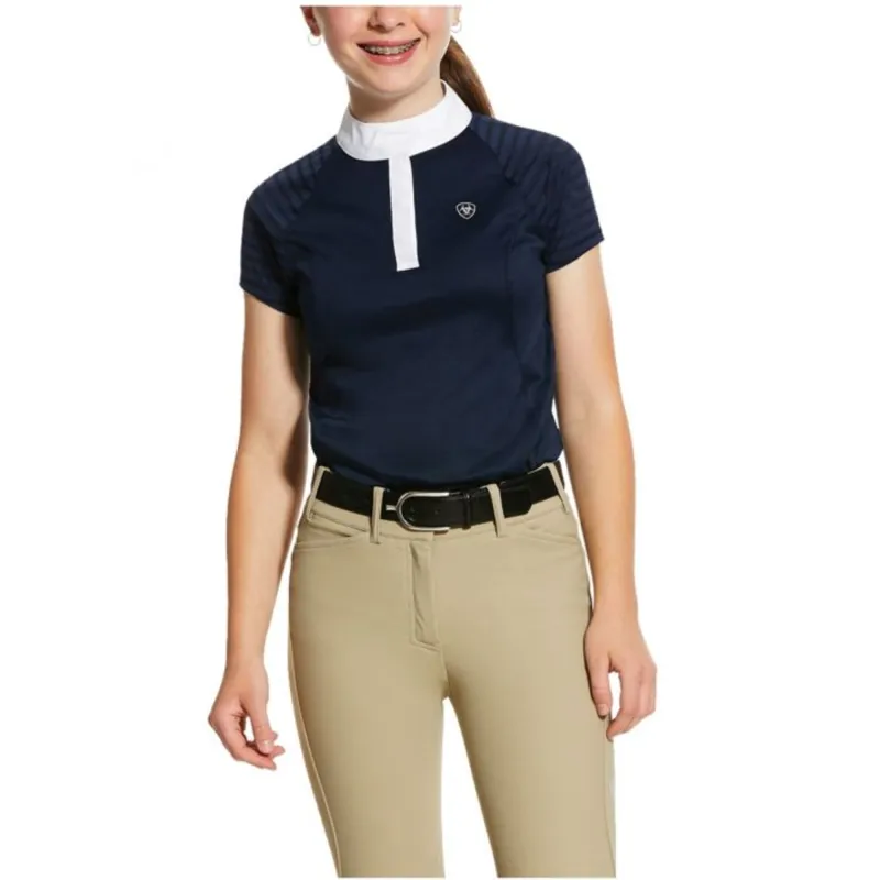 Ariat Girls Aptos Vent Show Shirt - Navy
